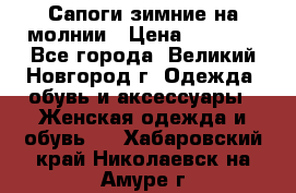 Сапоги зимние на молнии › Цена ­ 5 900 - Все города, Великий Новгород г. Одежда, обувь и аксессуары » Женская одежда и обувь   . Хабаровский край,Николаевск-на-Амуре г.